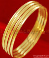 BR049-2.4 Size Light Weight Gold Plated Plain Ethnic Wear Imitation Bangle