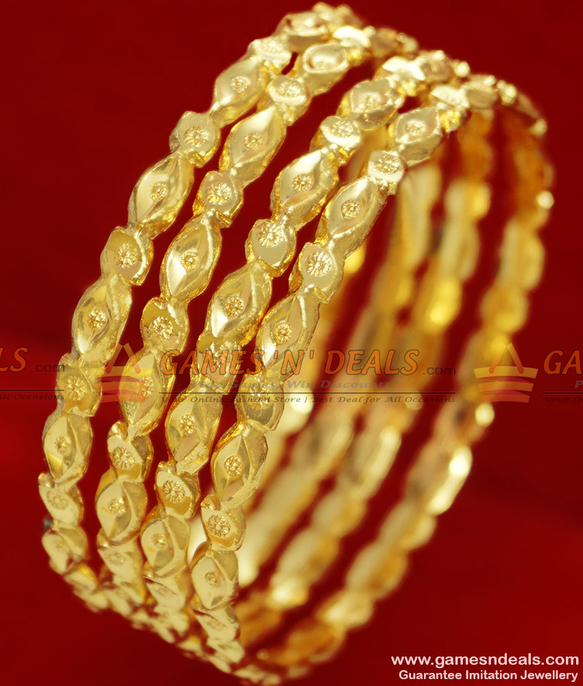 BR062-2.8 Size Gold Plated Jewellery Flower Design Traditional Imitation Bangles BR062-2.8 Size Gold Plated Jewellery Flower Design Traditional Imitation Bangles