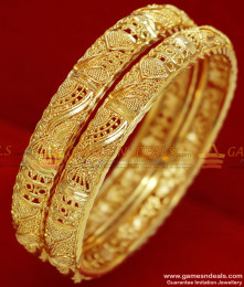 BR066-2.8 Size Kerala Gold Plated Imitation Jewellery Designer Bangles
