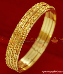 BR071-2.6 Size Daily Wear Gold Plated Imitation Bangles Spring Design