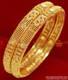 BR085-2.10 Size Chidambaram Gold Plated Daily Wear Imitation Bangles Online