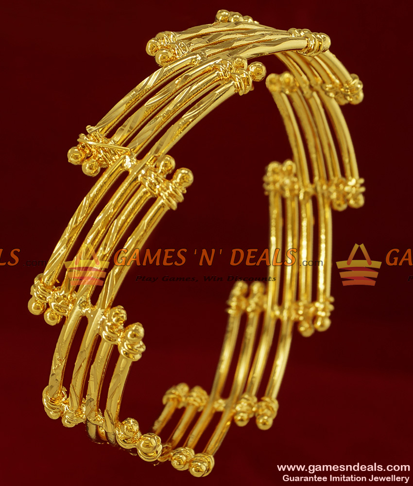 BR087-2.6 Size Best Selling Gold Plated Traditional Gold Imitation Bangle Buy Online