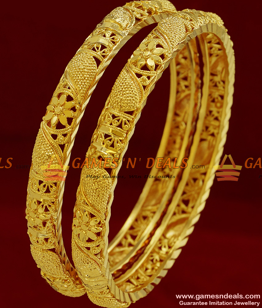 BR090-2.6 Size Party Design Gold Plated Imitation Jewelry Daily Wear Guarantee Bangles 