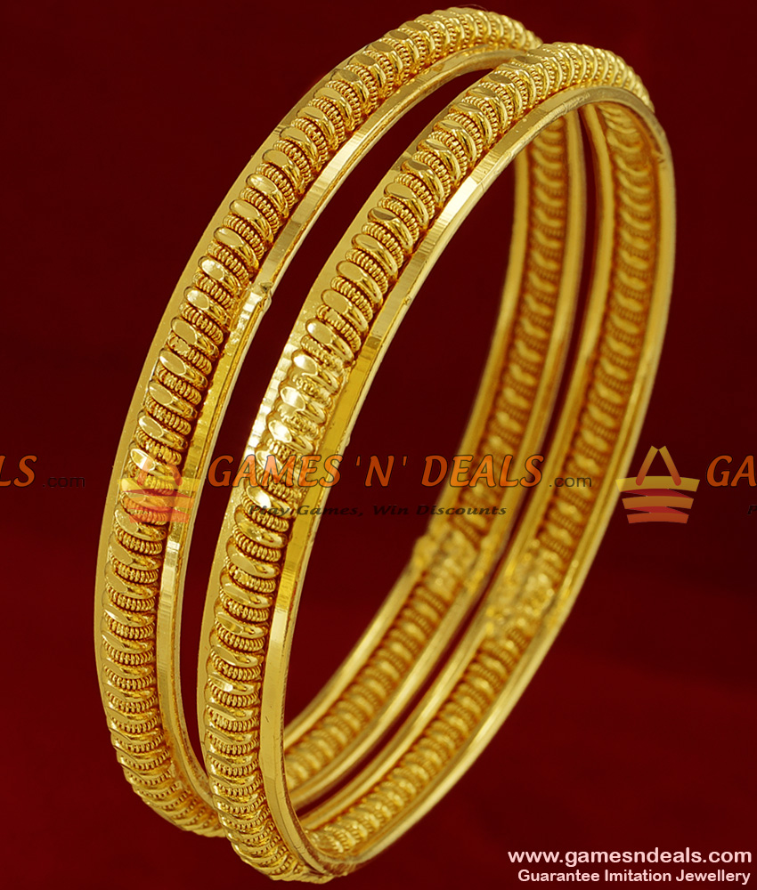 BR098-2.8 Size Gold Plated Spring Type Traditional Design Guarantee Bangles