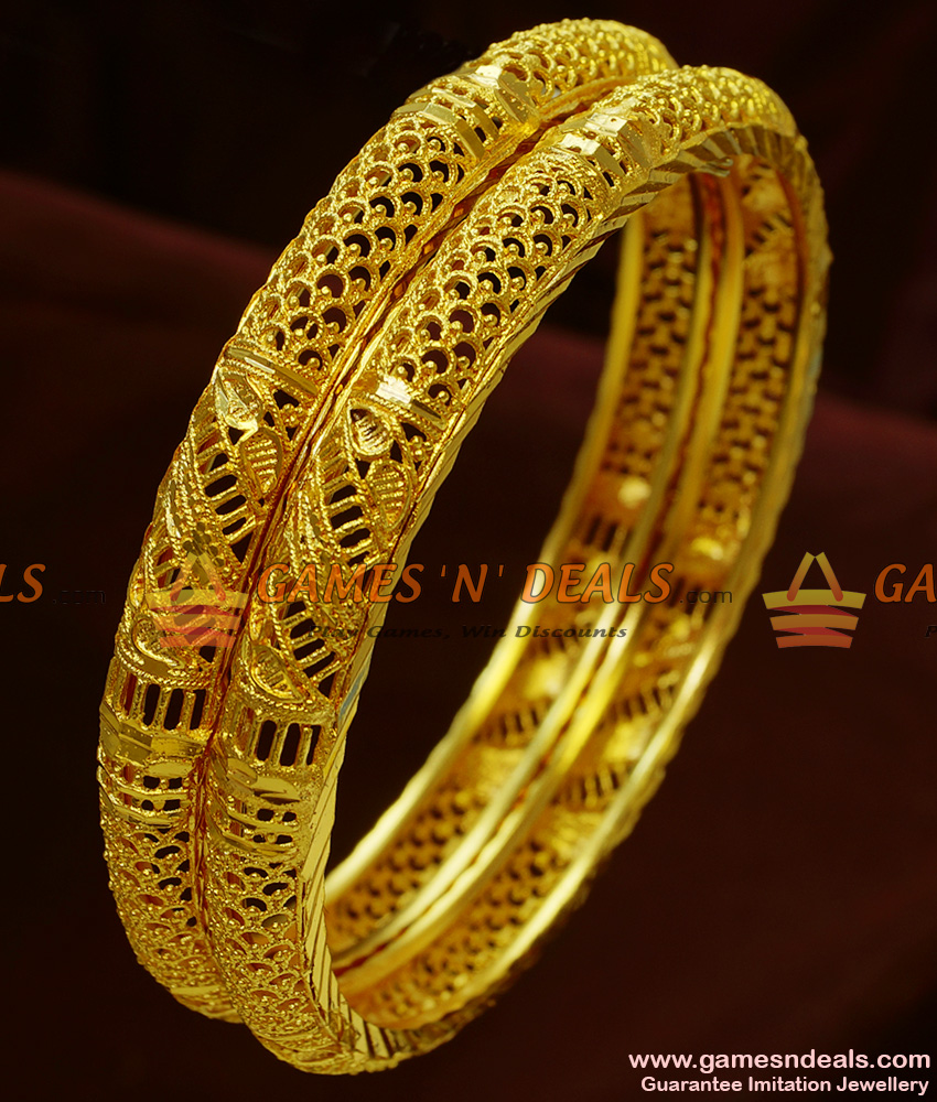 BR103-2.6 Size Traditional Kerala Daily Wear Flower Design Guarantee Bangles