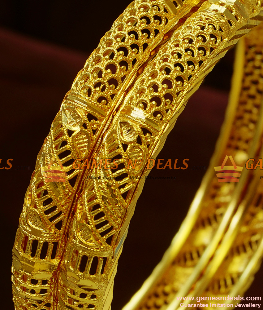 BR103-2.6 Size Traditional Kerala Daily Wear Flower Design Guarantee Bangles
