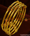 BR106-2.8 Size Gold Plated 4 Pieces Set Heavy Kada Bangle Party Wear Design