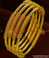 BR107-2.8 Size Gold Plated 4 Pieces Set Heavy Kada Spring Design Imitation Bangle BR107-2.8 Size Gold Plated 4 Pieces Set Heavy Kada Spring Design Imitation Bangle