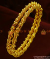 BR108-2.8 Size Real Gold Like 2 Pieces Set Spring Design Daily Wear Mina kari Bangles