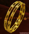 BR109-2.6 Size Light Weight 2 Pieces Set Daily Wear Gold Plated Bangles