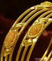 BR112-2.4 Size South Indian 2 Pieces Plain Design Gold Plated Imitation Bangles