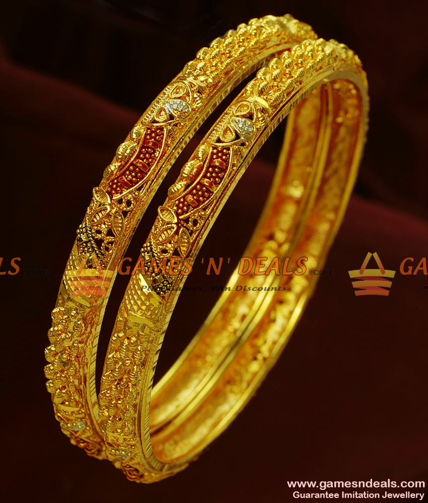 BR118-2.8 Size Gold Plated Forming Type Enamel Bangles Guarantee Design 