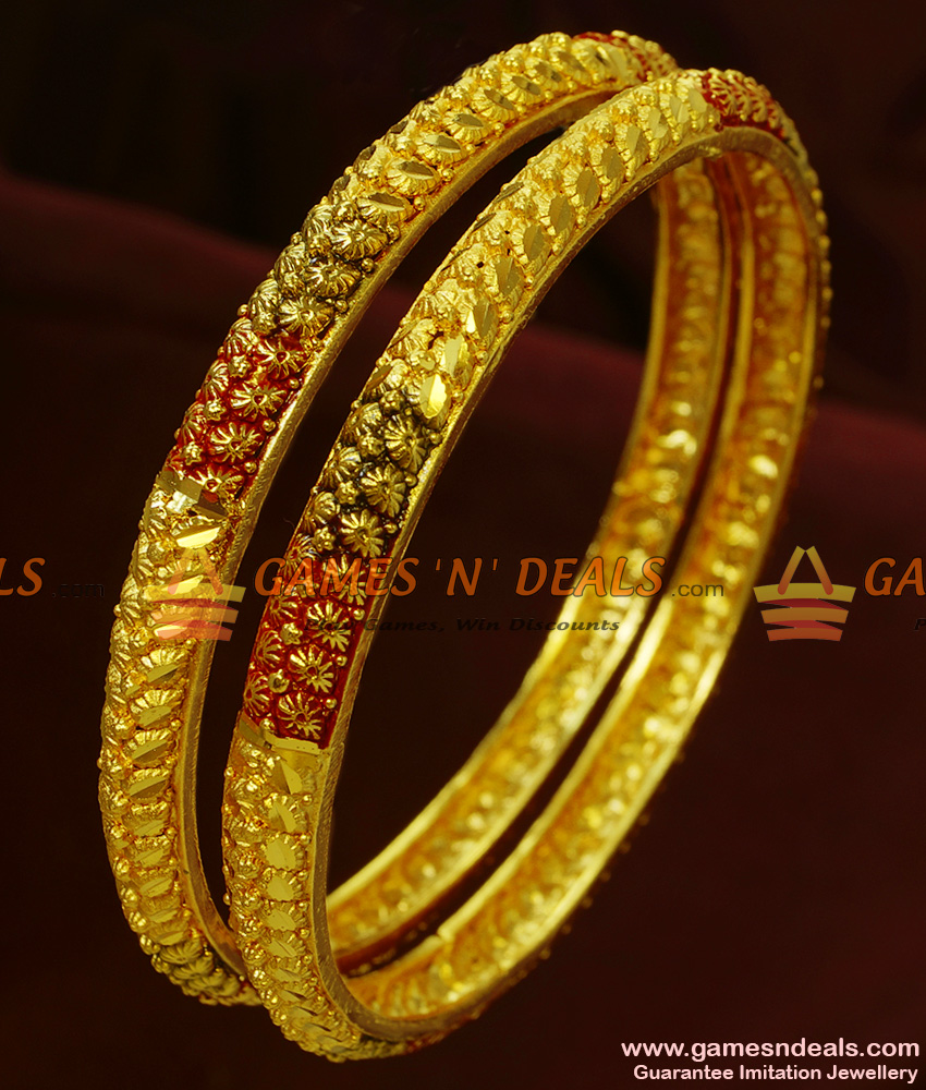 BR120-2.8 Size Enamel Bangles Gold Plated Forming Type Guarantee Design 