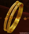 BR124-2.6 Size 100mg Gold Plated Thin Daily Wear Guarantee Bangles