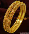 BR128-2.8 Size 100mg Gold Plated Thin Beaded Daily Wear Guarantee Bangles