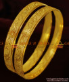 BR131-2.4 Size Self Work Flower Carved Gold Like Guarantee Imitation Bangles