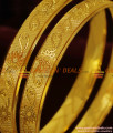 BR131-2.6 Size Self Work Flower Carved Gold Like Guarantee Imitation Bangles