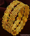 BR136-2.6 Size Grand Gold Inspired Traditional Semiya Design Enamel Bangle Online
