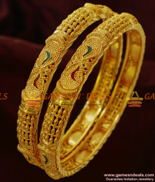 BR137-2.6 Size Unique Molded Enamel Kerala Pattern Guarantee Imitation Bangles
