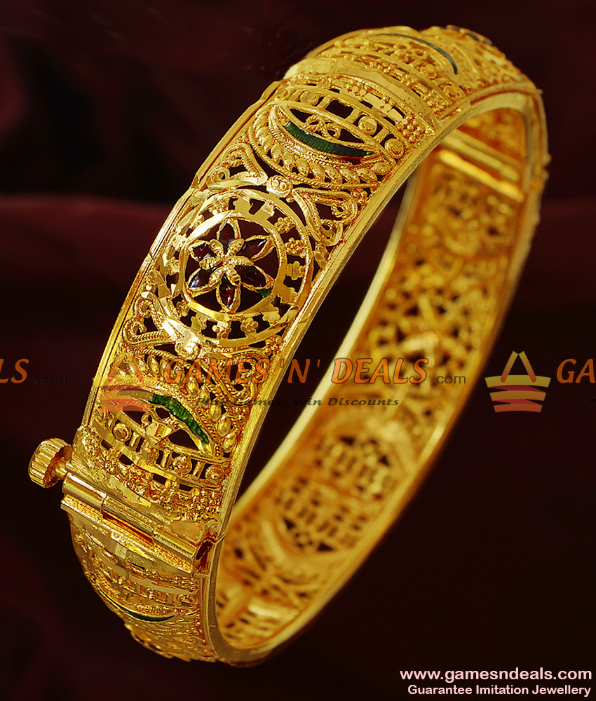 BR141-2.8 Size Single Kada Screw Type Enamel Guarantee Imitation Bangles Online