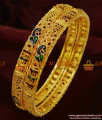 BR145-2.4 Size Peacock Design Thin Enamel Guarantee Imitation Bangles Online