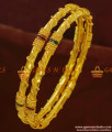 BR163-2.8 Size Gold Plated Enamel Daily Wear Thin Guarantee Bangles