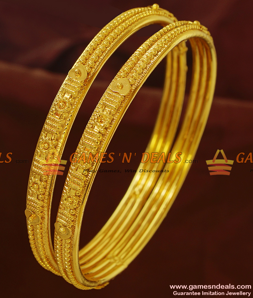 BR165-2.6 Size Homemakers Choice Real Gold Like Imitation Bangles