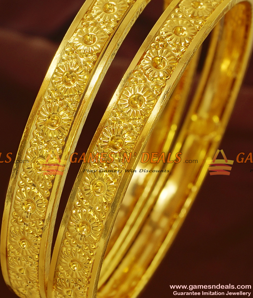 BR169-2.6 Size Homemakers Choice Real Gold Like Imitation Bangles