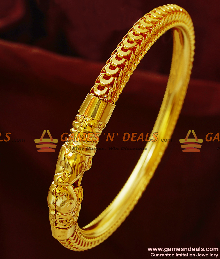 BR178-2.6 Size Traditional Men's Gold Kappu Design Guarantee Imitation Bracelet