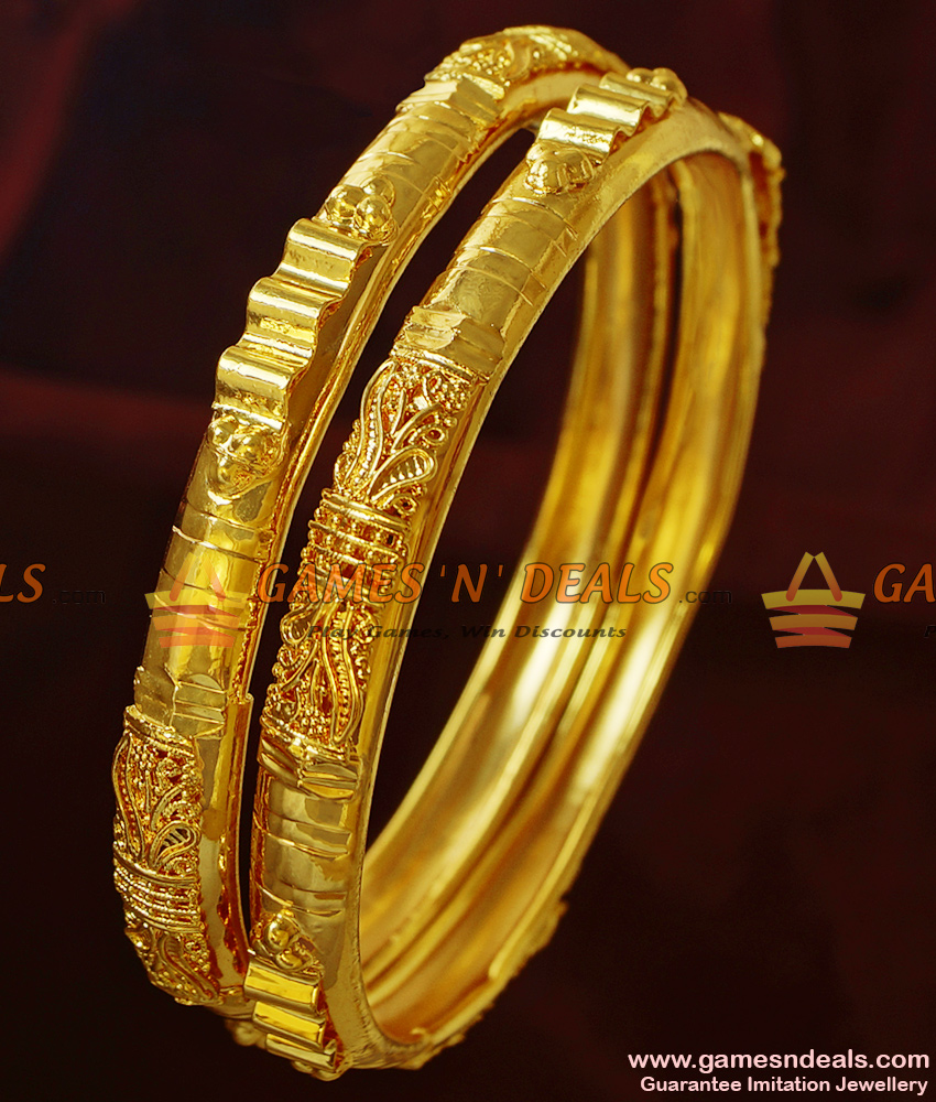 BR188-2.8 Size Set of Two Kerala Type Guarantee Imitation Bangles BR188-2.8 Size Set of Two Kerala Type Guarantee Imitation Bangles