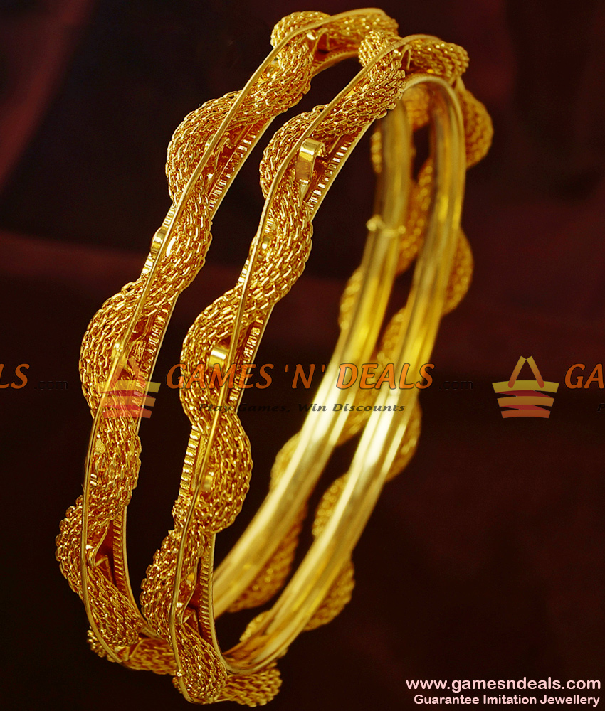 BR190-2.8 Size Curvy Full Net Party Wear Design Bangles Offer Price