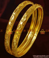 BR191-2.6 Size Pure Gold Plated Plain Design Imitation Bangles Buy Online