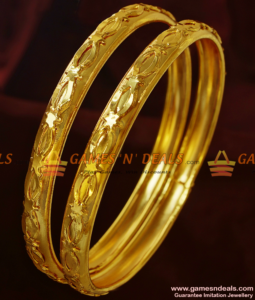 BR191-2.8 Size Pure Gold Plated Plain Design Imitation Bangles Buy Online BR191-2.8 Size Pure Gold Plated Plain Design Imitation Bangles Buy Online