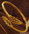 BR192-2.6 Size Leaf Design Open Type Zircon Bracelet Party Wear Jewelry