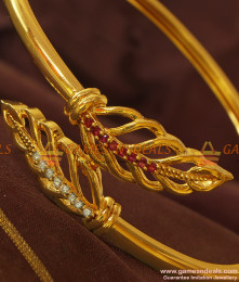 BR192-2.8 Size Leaf Design Open Type Zircon Bracelet Party Wear Jewelry BR192-2.8 Size Leaf Design Open Type Zircon Bracelet Party Wear Jewelry