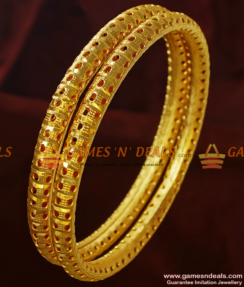 BR194-2.6 Size Light Weight Knitted Hole Design Guarantee Imitation Bangles 