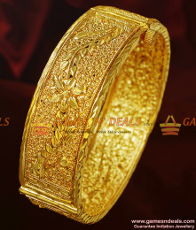 BR195-2.6 Size Screw Type Handmade Kada Real Gold Like Imitation Bangles 