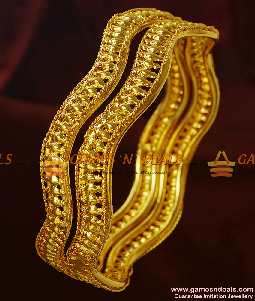 BR203-2.8 Size Curvy Design Kerala Pattern Best Selling Guarantee Bangles