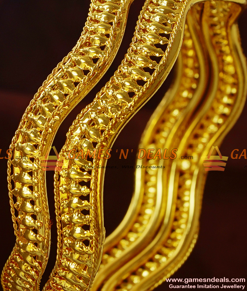 BR203-2.8 Size Curvy Design Kerala Pattern Best Selling Guarantee Bangles