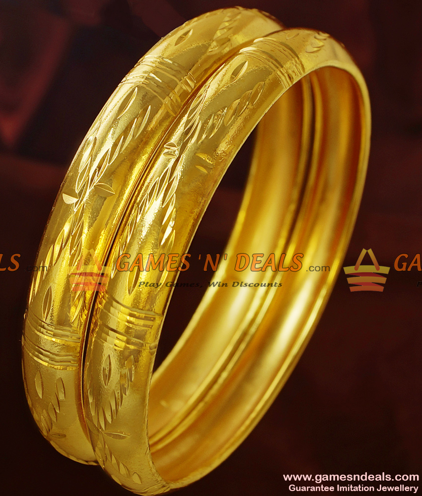 BR206-2.6 Size Shiny Attractive Real Gold Like Guarantee Imitation Bangles Online