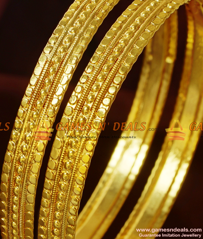 BR209-2.6 Size South Indian Real Gold Guarantee Daily Wear Imitation Bangles