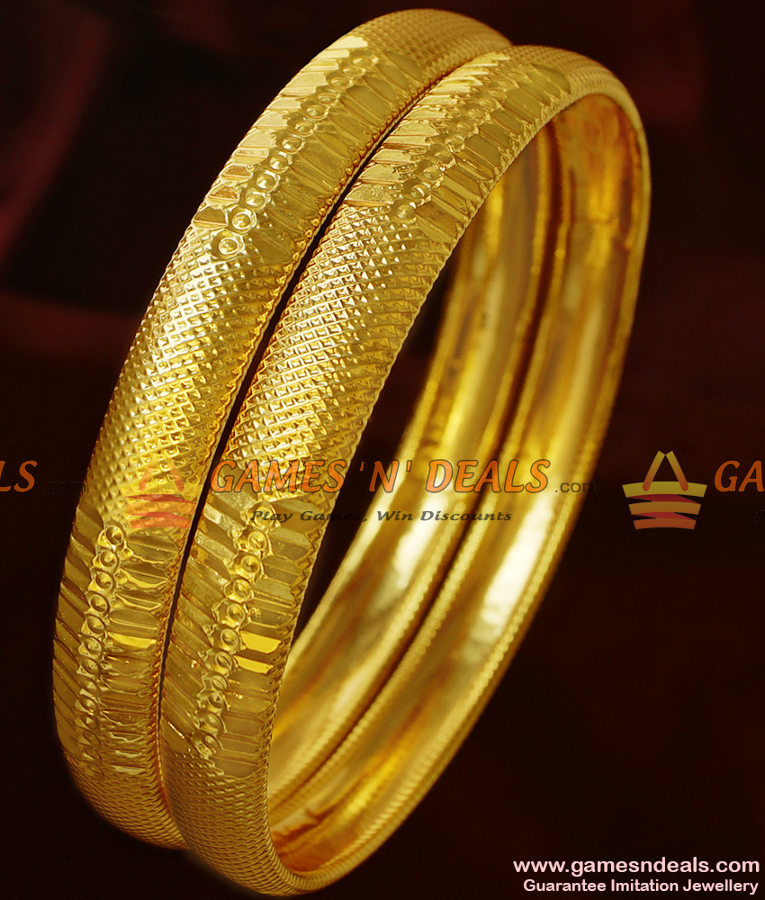 BR210-2.8 Size Matt Finish Attractive Real Gold Like Guarantee Imitation Bangles