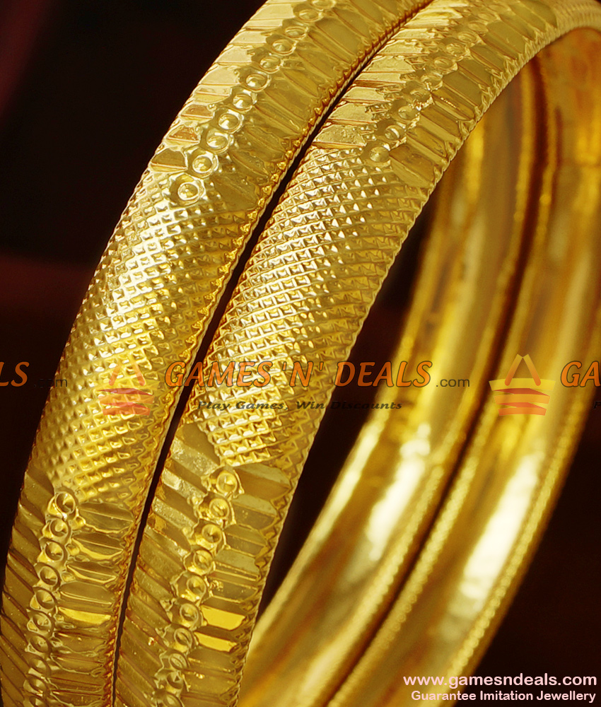 BR210-2.8 Size Matt Finish Attractive Real Gold Like Guarantee Imitation Bangles