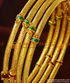 BR212-2.6 Size Handmade Enamel Bangles Gold Like Design Imitation Jewelry