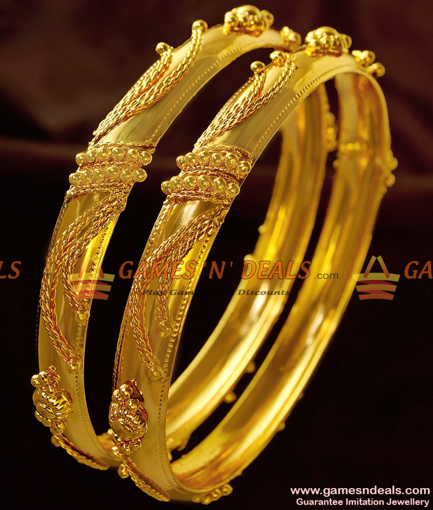 BR216-2.4 Size Gold Inspired South Indian Real Gold Guarantee Daily Wear Bangles BR216-2.4 Size Gold Inspired South Indian Real Gold Guarantee Daily Wear Bangles