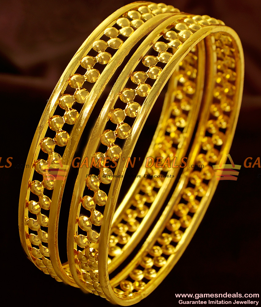 BR221-2.6 Size South Indian Real Gold Guarantee Daily Wear Imitation Bangles