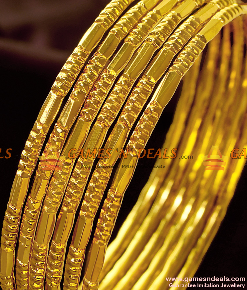 BR228-2.4 Size Traditional South Indian Gold Plated Imitation Bangle