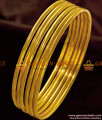 BR229-2.8 Size Plain Six Pieces Thin Gold Plated Daily Wear Bangle Design BR229-2.8 Size Plain Six Pieces Thin Gold Plated Daily Wear Bangle Design