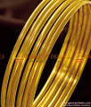 BR229-2.8 Size Plain Six Pieces Thin Gold Plated Daily Wear Bangle Design BR229-2.8 Size Plain Six Pieces Thin Gold Plated Daily Wear Bangle Design