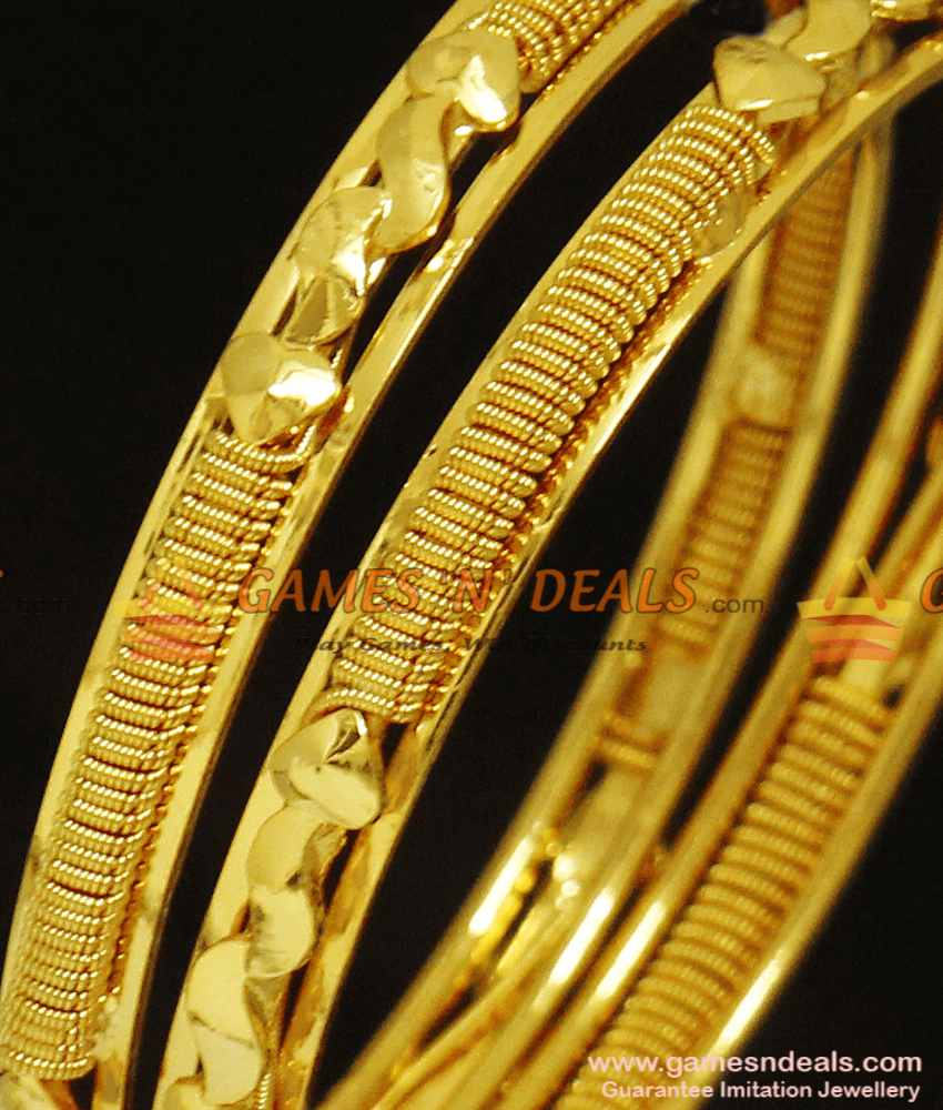 BR239-2.4 Size One Gram Gold Plain Bangles for Women Buy Online